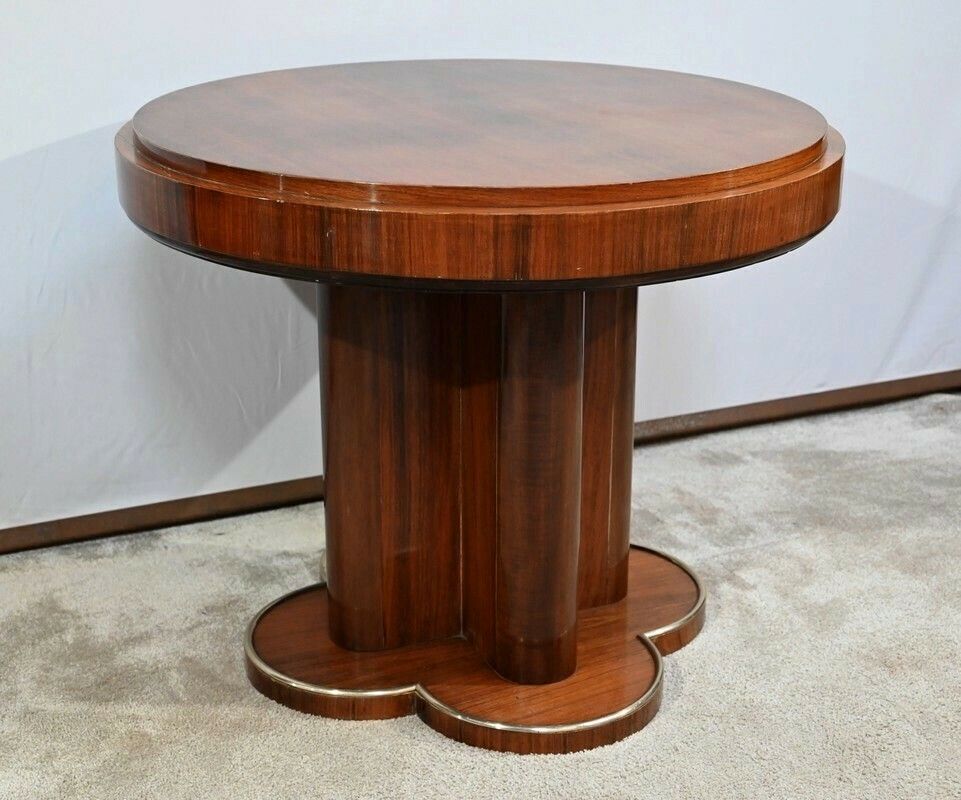 Mahogany Pedestal Table, Attributed To J.Leleu, Art Deco – 1940 photo furniture