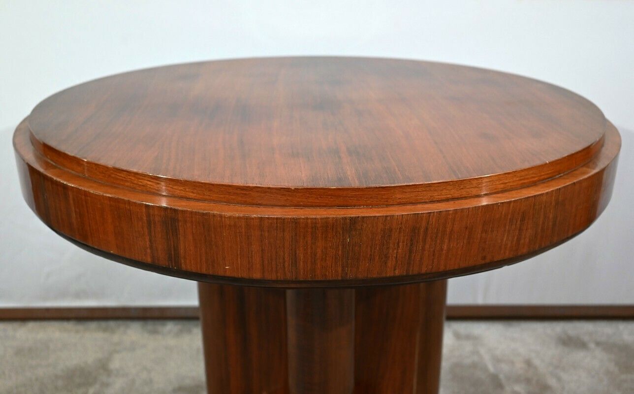 Mahogany Pedestal Table, Attributed To J.Leleu, Art Deco – 1940 photo 5282.87