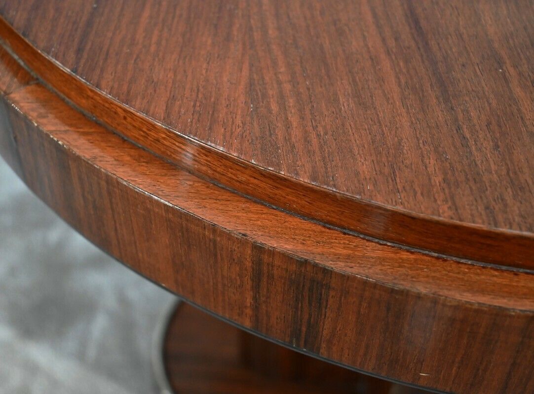 Mahogany Pedestal Table, Attributed To J.Leleu, Art Deco – 1940 photo vinterior