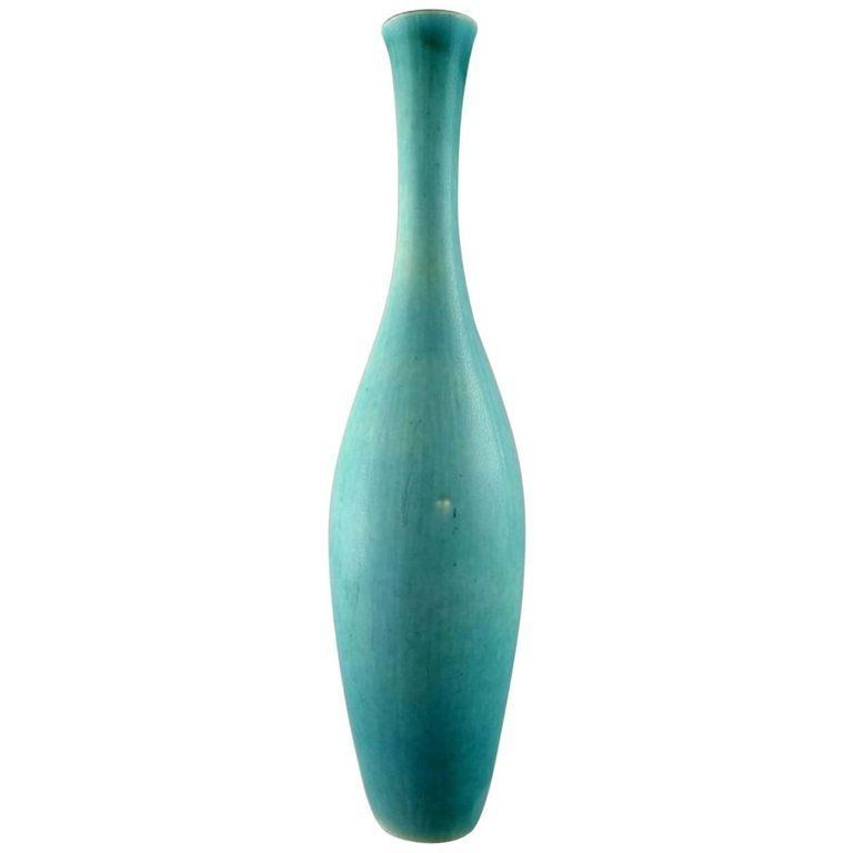 Carl Harry Stålhane, Rörstrand Very Large And Rare Floor Vase In Ceramics
