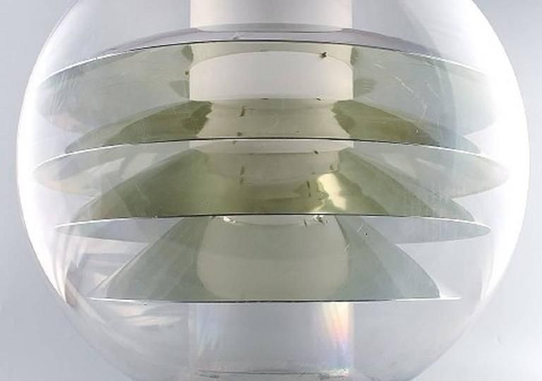 Poul Henningsen / Verner Panton Style Prototype Large Plexiglas Ceiling Lamp photo for sale