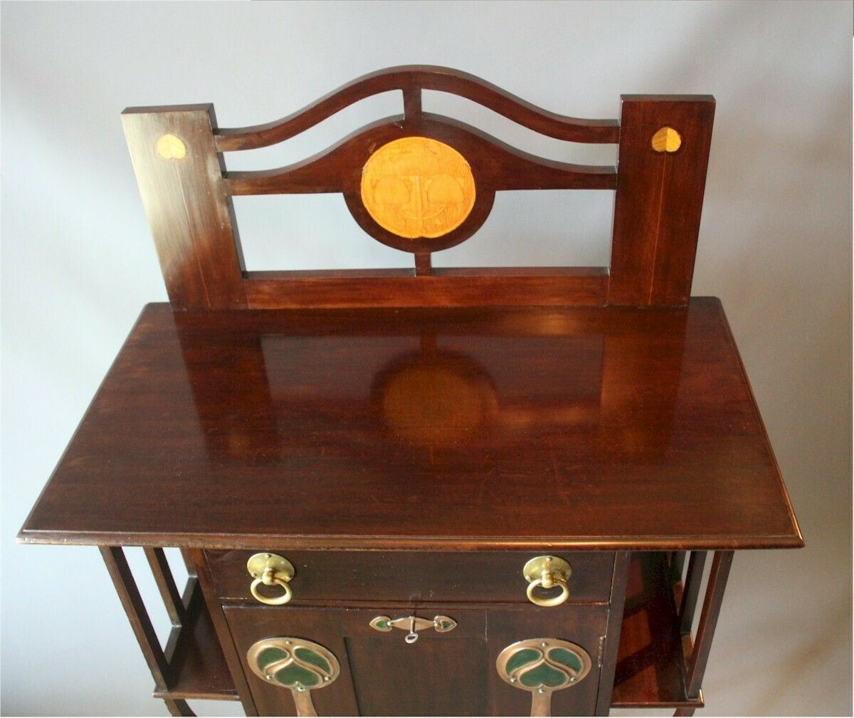 Art Nouveau Mahogany Small Standing Cabinet photo for sale