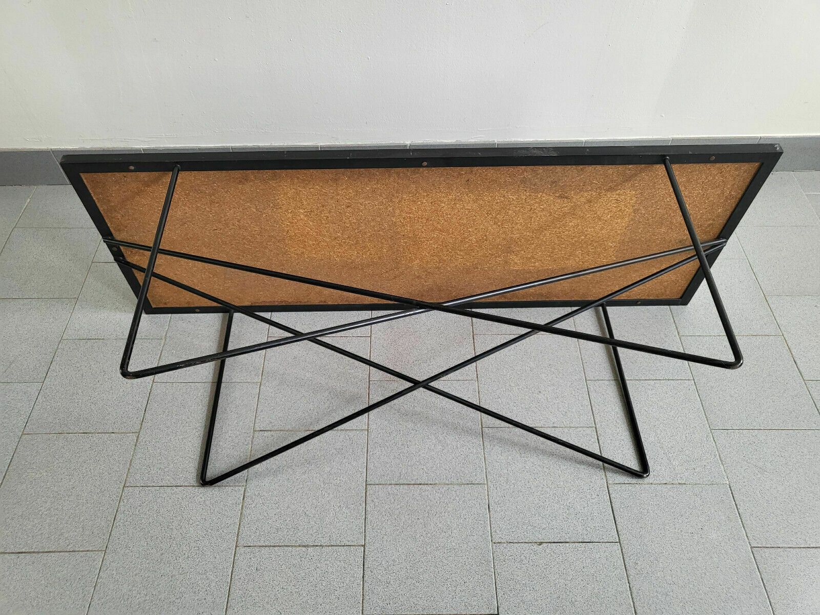 photo for sale Vintage Salontafel 1950 In Keramiek & Zwart Staal 50s Rockabilly Jaren 1950