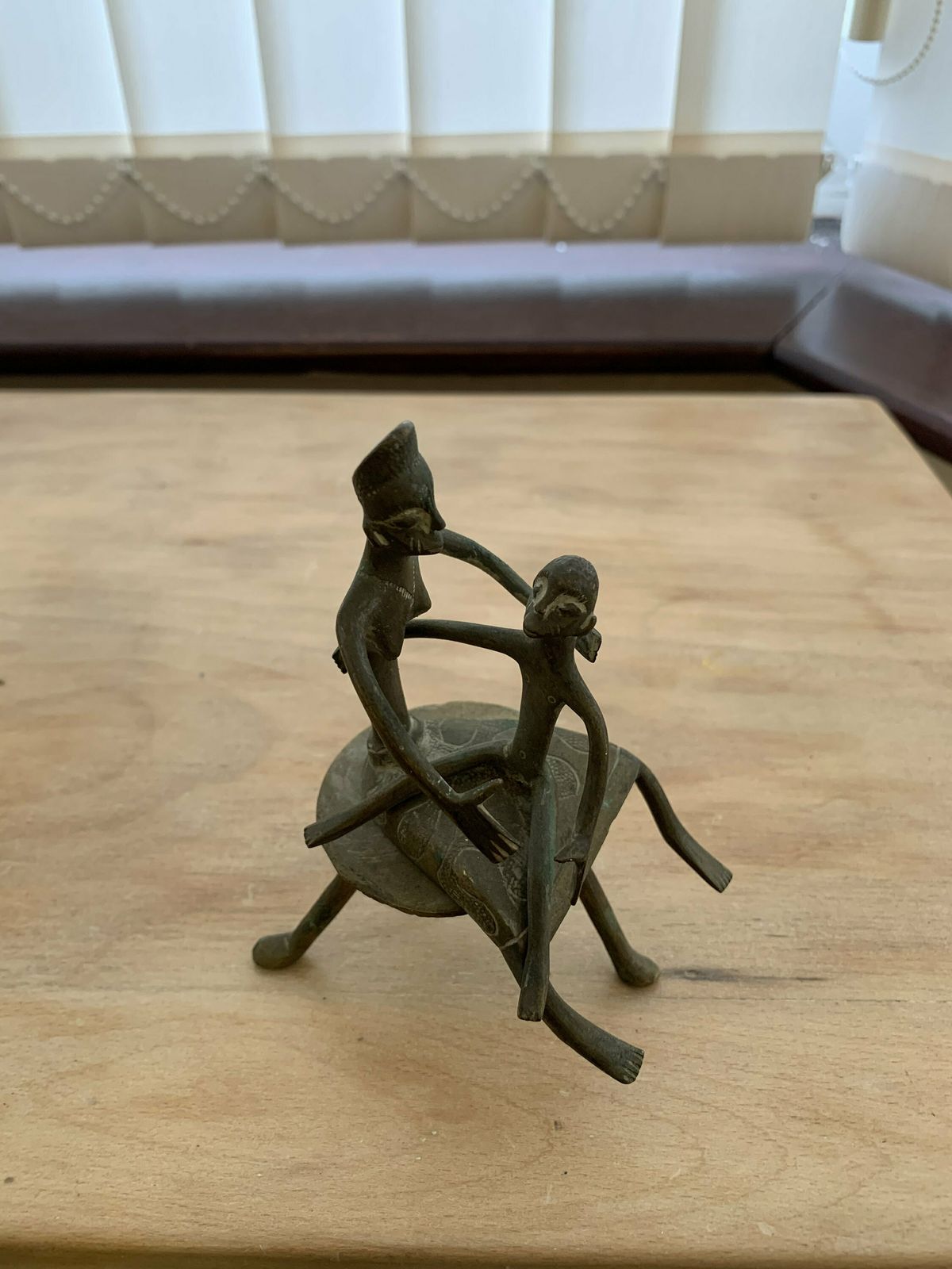 Rare Bronze Fon Maternity Figure African Figure Antique Tribal Figure photo for sale