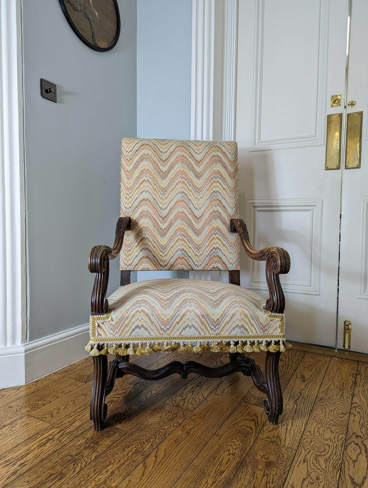 A Charming French Antique Carved Walnut Framed Armchair In Louis XIV Style C1860 photo Furniture
