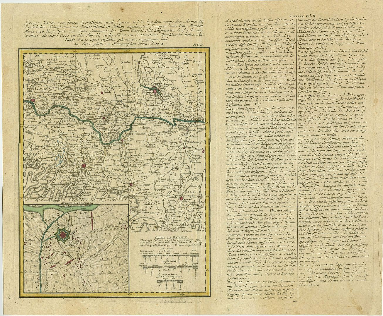 Set Of 2 Antique Maps Of Northern Italy Showing The Position Of Troops photo for sale