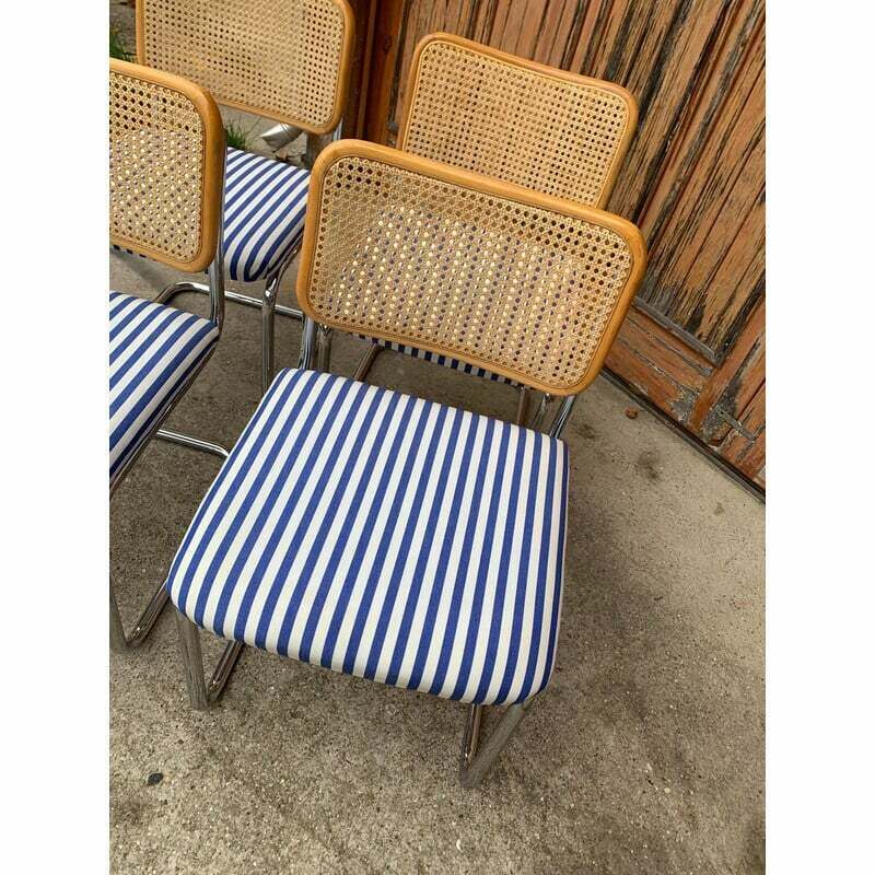 Set Of 4 Vintage Italian B32 Cesca Chairs By Marcel Breuer, 1970s photo Furniture