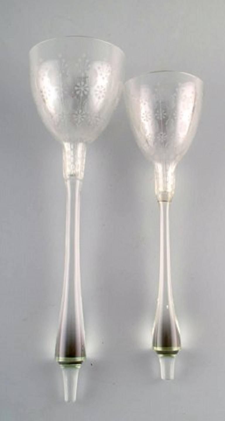 Bjørn Wiinblad For Rosenthal, Very Large And Rare "Romanze" Glass photo vintage