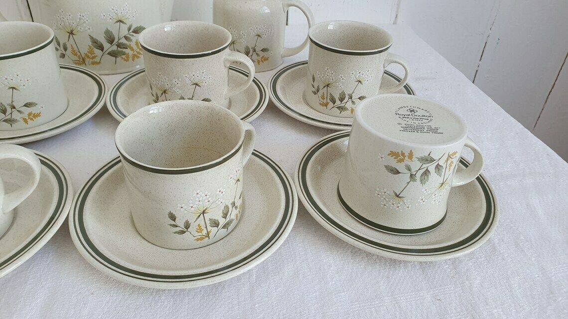 Quality Vintage Retro Tea Set Tea Service For 6 1977 Will ‘O The Wisp Royal Doulton photo furniture