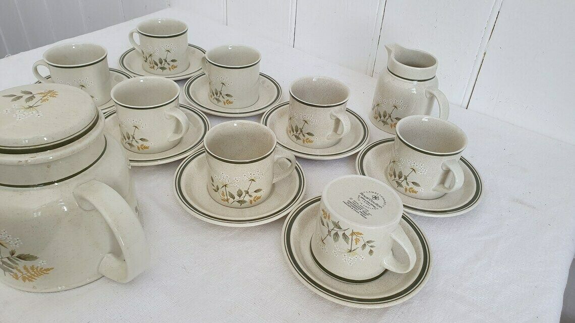 photo furniture Quality Vintage Retro Tea Set Tea Service For 6 1977 Will ‘O The Wisp Royal Doulton