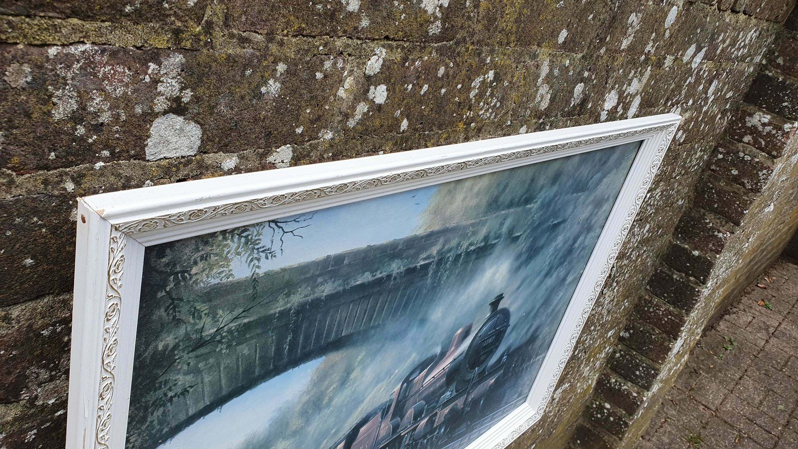 Large Vintage Retro Print 1187 Lms Steam Train Matglo Surface. Philip D Hawkins Vintage Railway photo Art