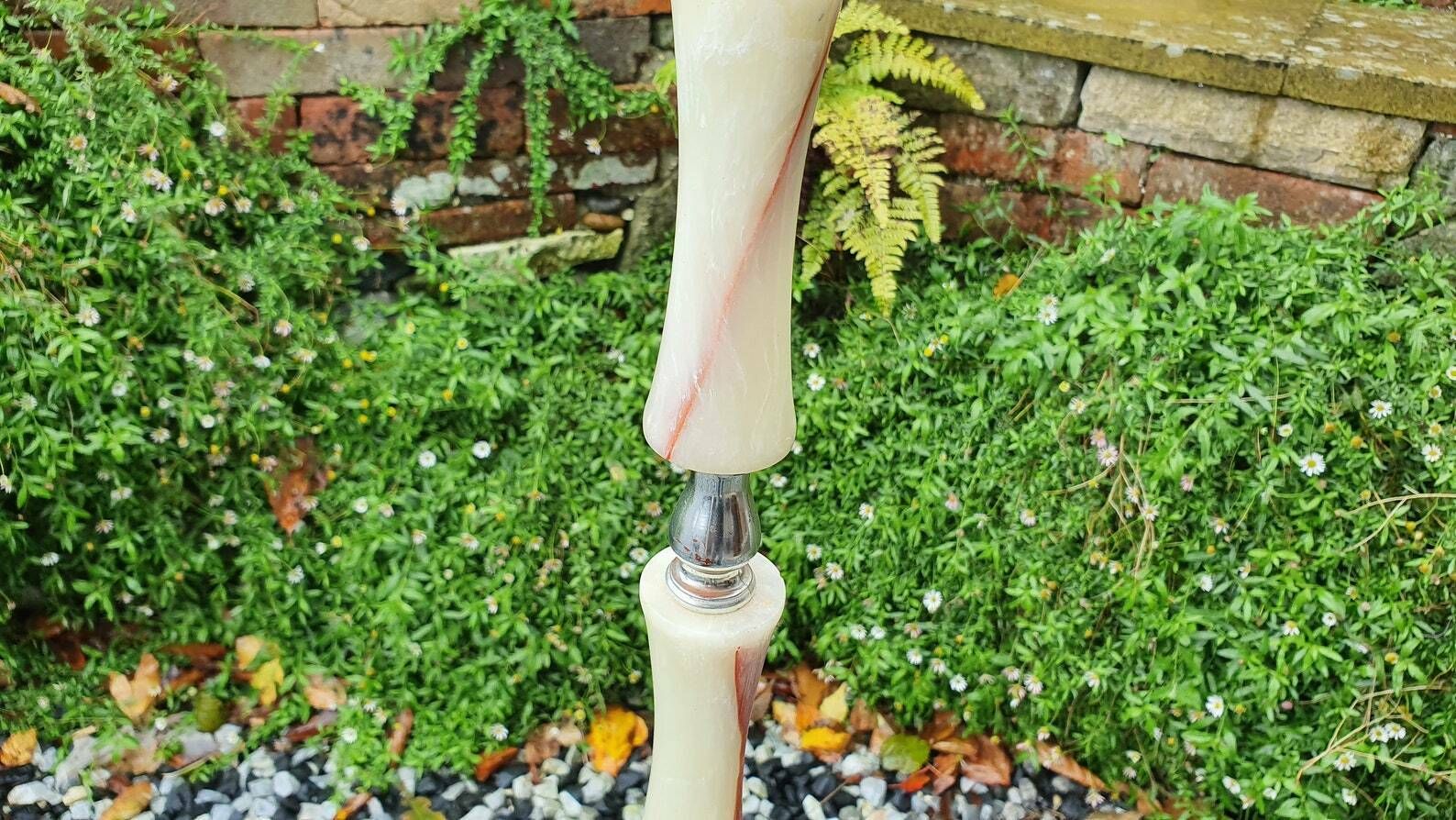 Working Vintage Retro Kitsch Onyx And Composite Onyx Effect 70’s Standard Lamp photo 125.0