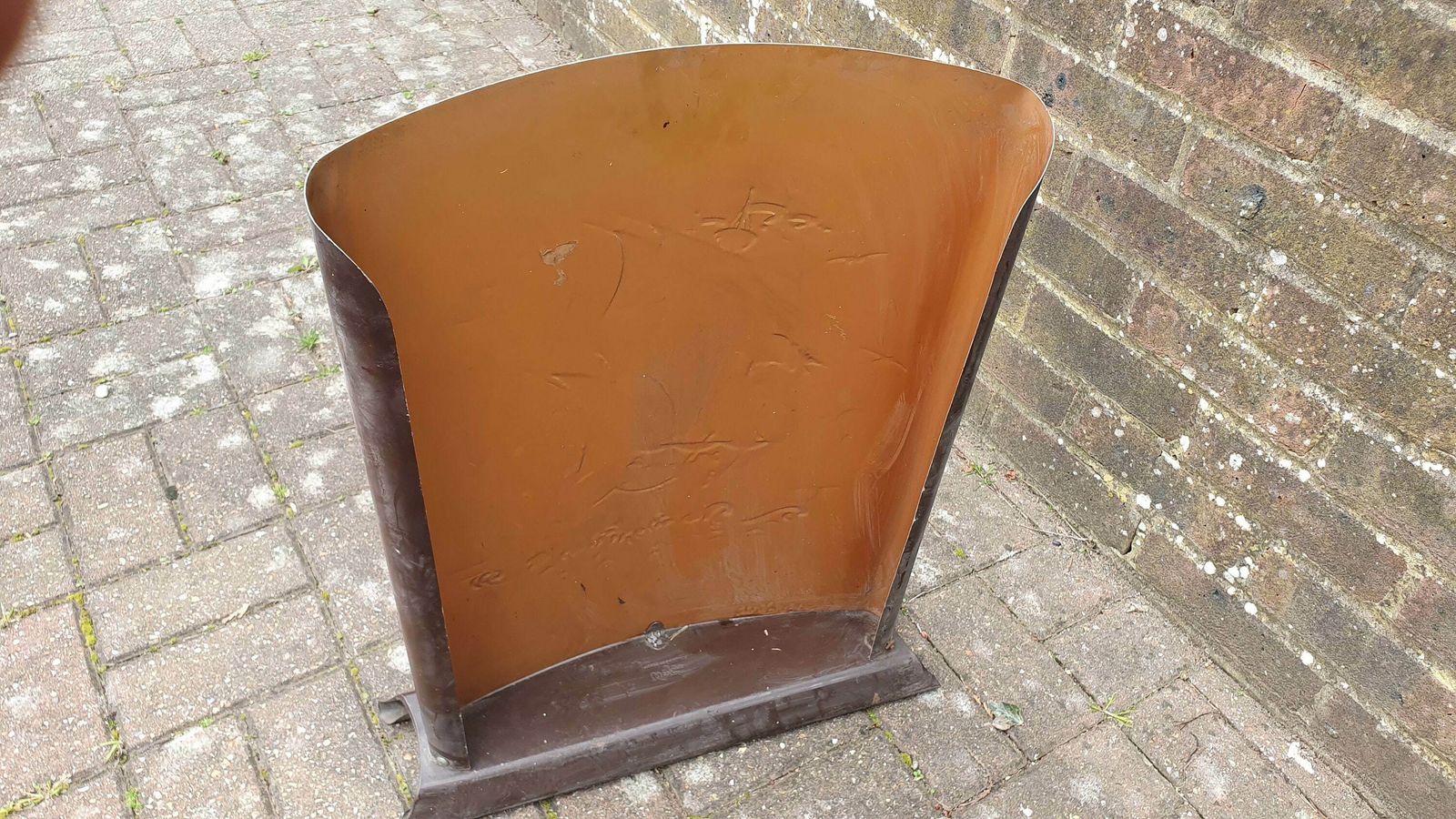 Classic Metal Retro Galleon Fire Screen. Worcester Ware 1930 50. photo 85.0