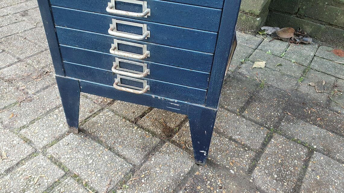 Vintage Retro Metal Collector Artisan Workshop Storage Drawers 1960's Organiser photo vinterior