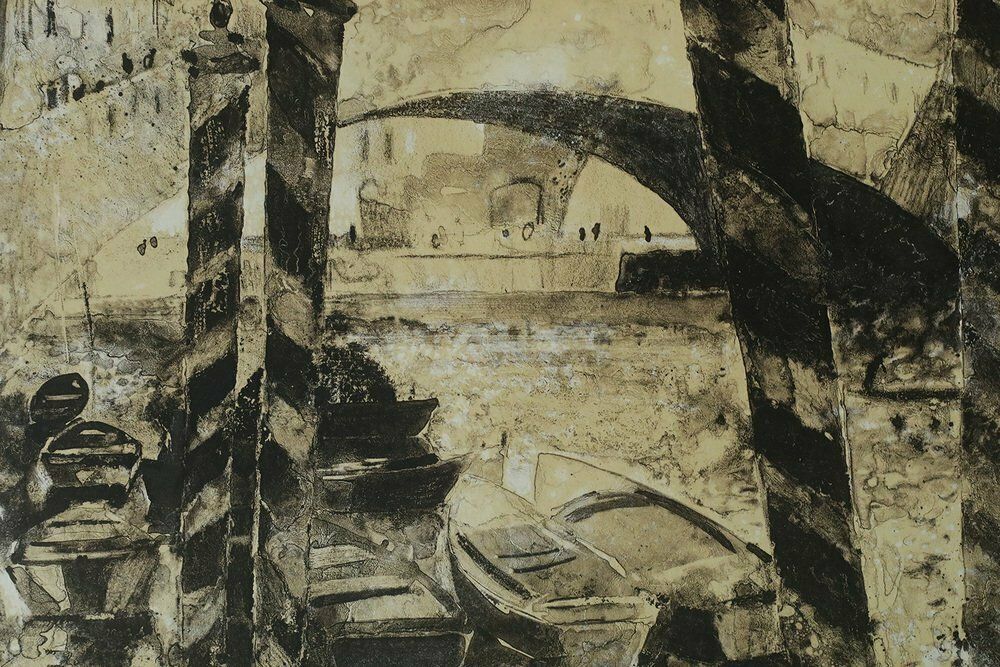 René Genis, Composition, Lithograph, 1970s, Framed photo Art