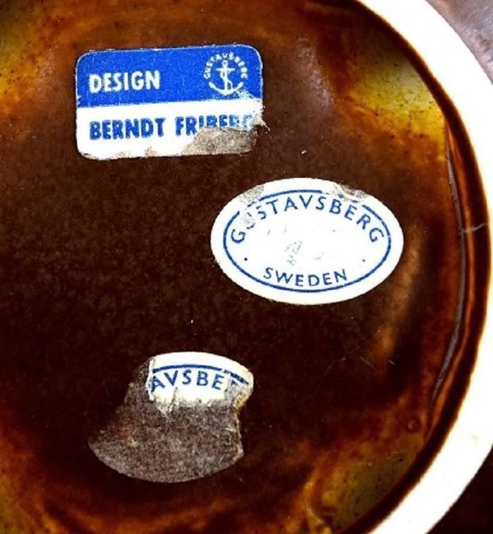 Berndt Friberg For Gustavsberg Ceramic Bowl For Four Candlelights photo Home Decor