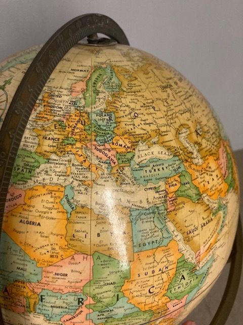 American Vintage 60s Globe With Metal Structure  Modern photo vintage