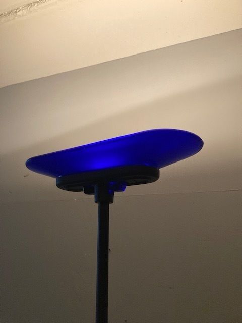Pair Of Blue Murano Glass Lamps From The 1980s Arteluce Jill Height 195 Cm Modern Design photo 1144.0