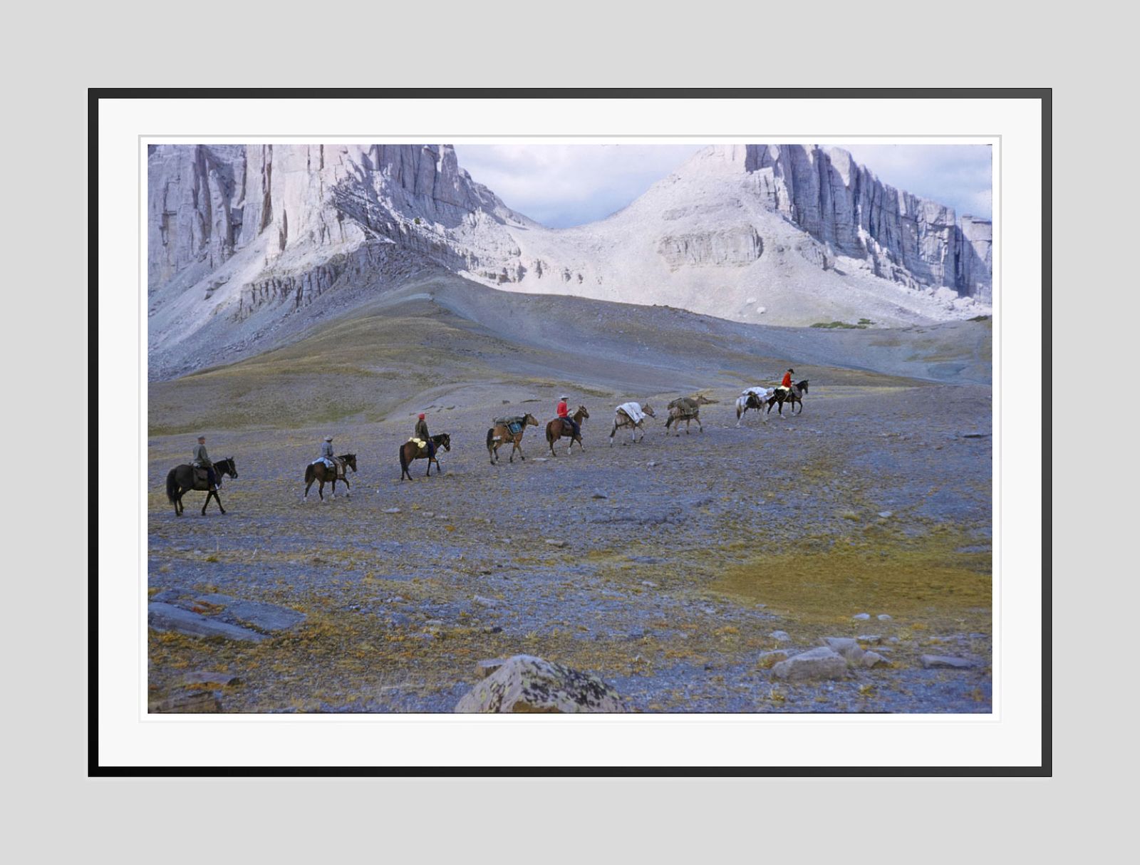 A Pack Trip In Wyoming By Toni Frissell Oversize Archival Pigment Print Framed In Black