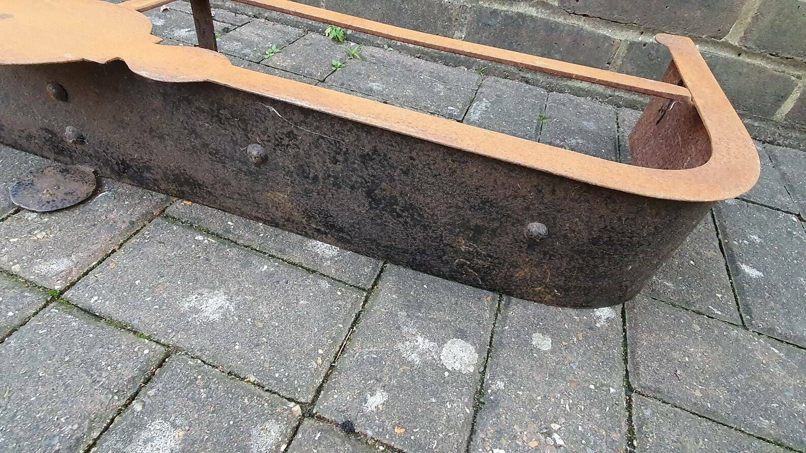 Late Victorian Vintage Metal Fender Fire Curb Fireplace Trivet photo 125.0