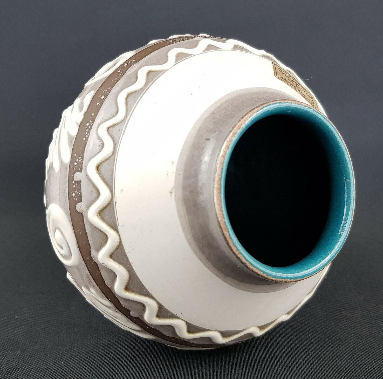 Vintage Gray Carstens Keramik Ball Vase 652/13 West German Pottery 1960s photo Home Decor