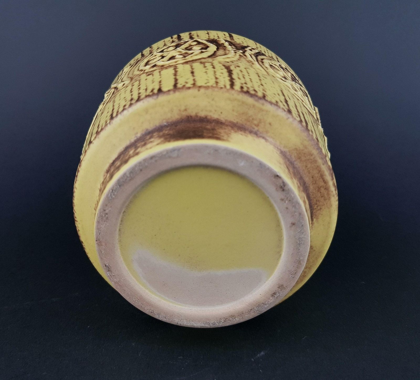 Vintage Ubelacker (ü Keramik) Yellow Planter Flower Pot West German Pottery 1960s photo 51.0