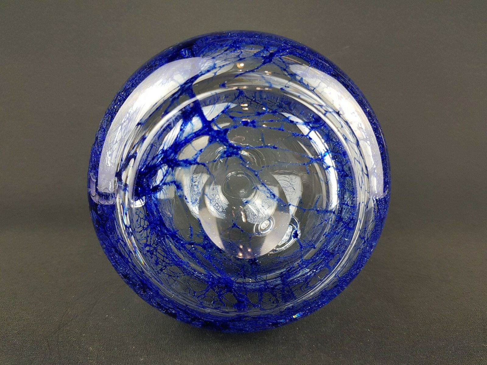 Vintage Gral Glas Pitcher Vase With Blue Accents West Germany 1960s 1970s photo vinterior