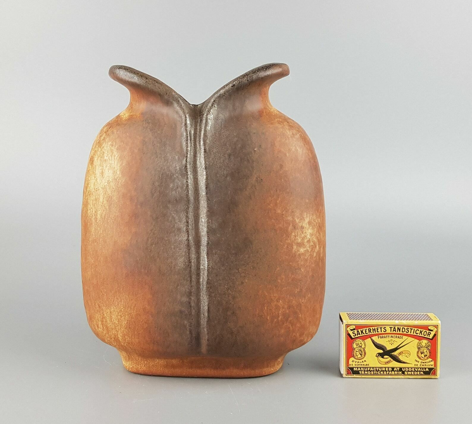 Vintage Carstens Atelier Keramik Fish Mouth Vase West German Pottery 1960's photo furniture