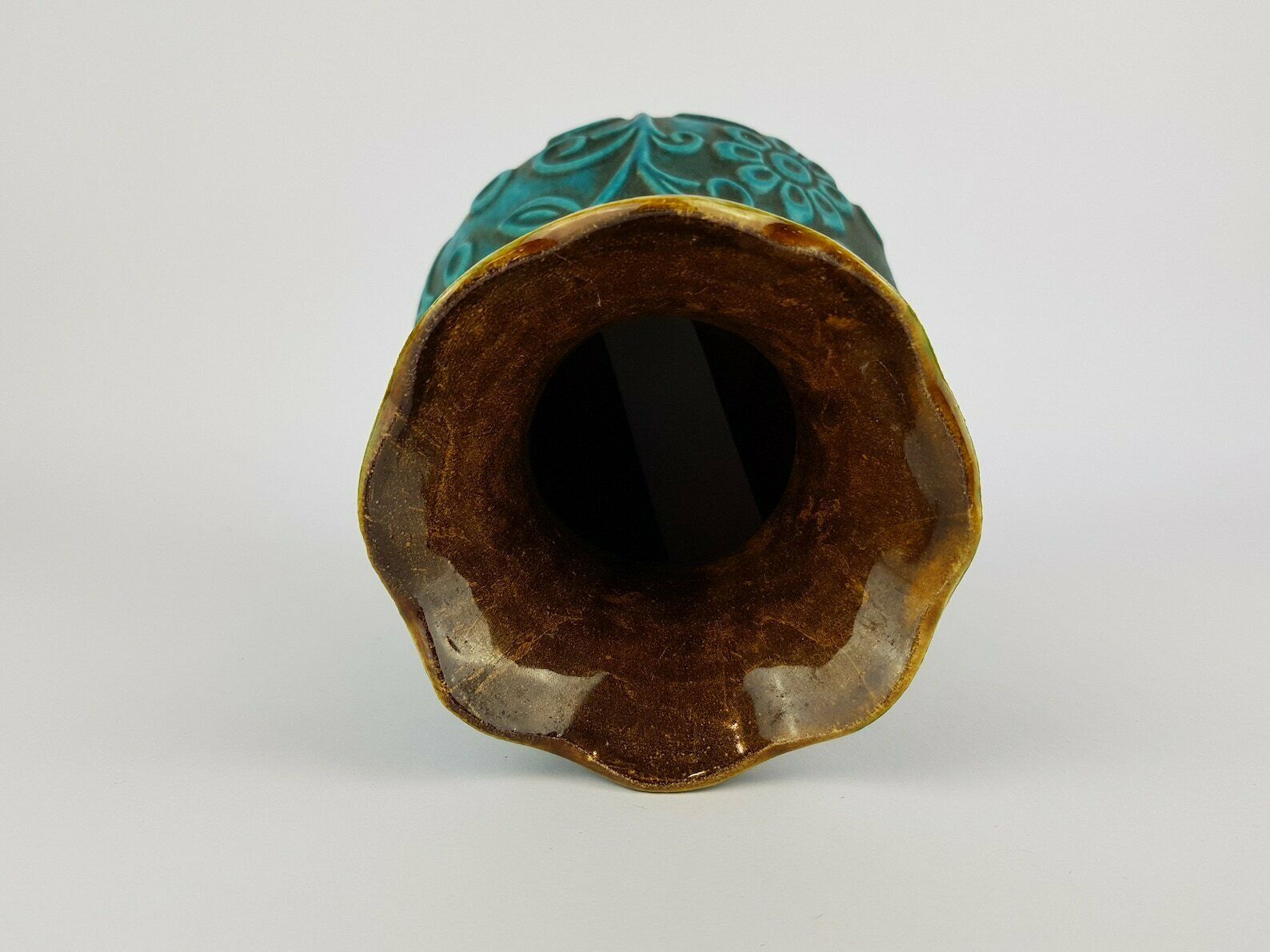 Vintage Blue Bay Keramik Fat Lava Vase 62 20 By Bodo Mans West German Pottery 1960 70s photo vinterior