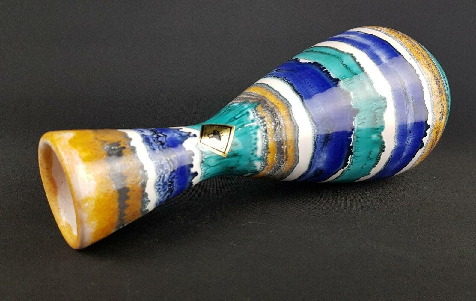 Very Rare Vintage 1970s Iparmuvesz Budapest Hungarian Studio Pottery Art Vase photo Home Decor