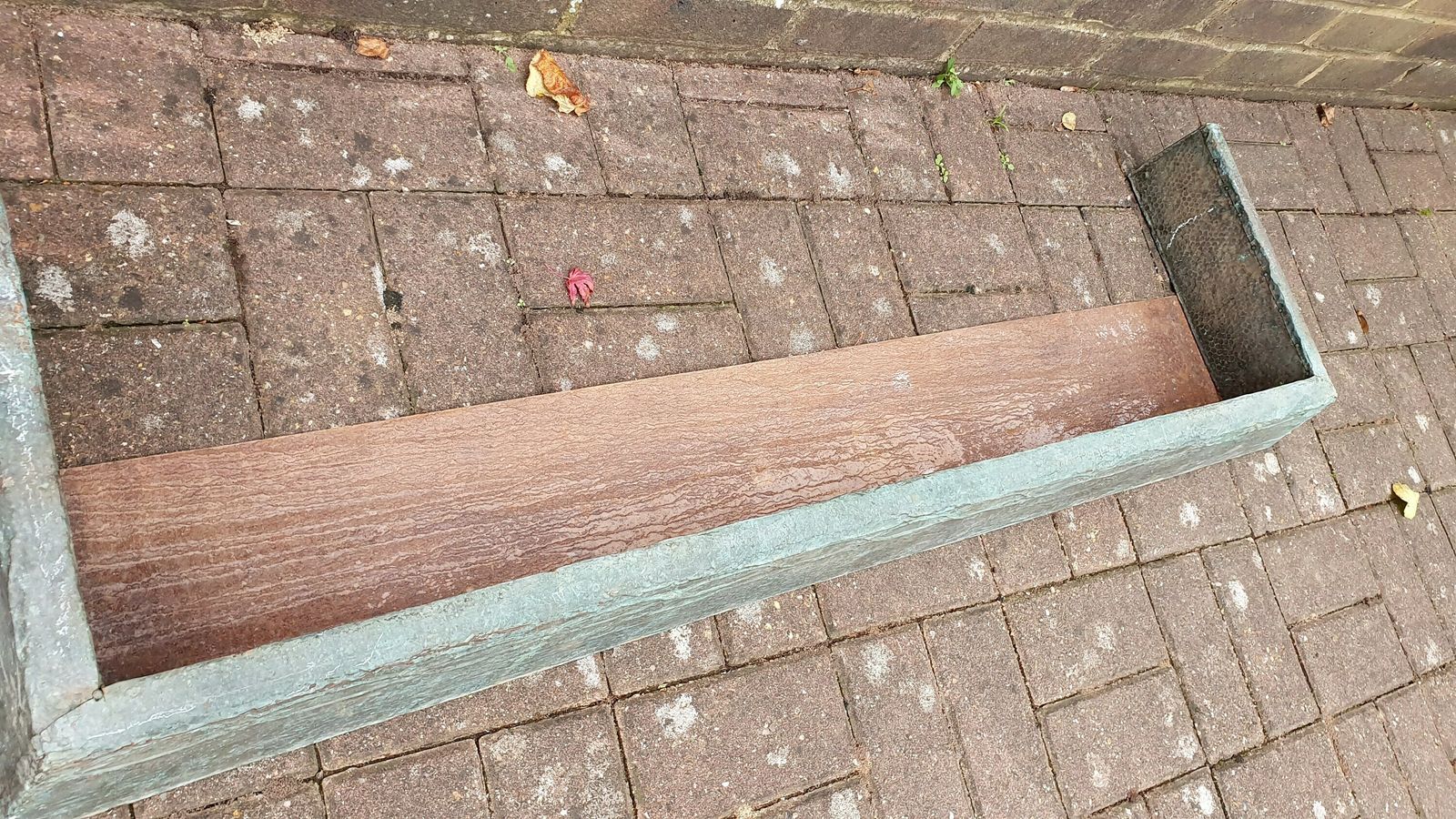 photo furniture Large Vintage Copper Fireplace Fender Fire Curb Oxidised