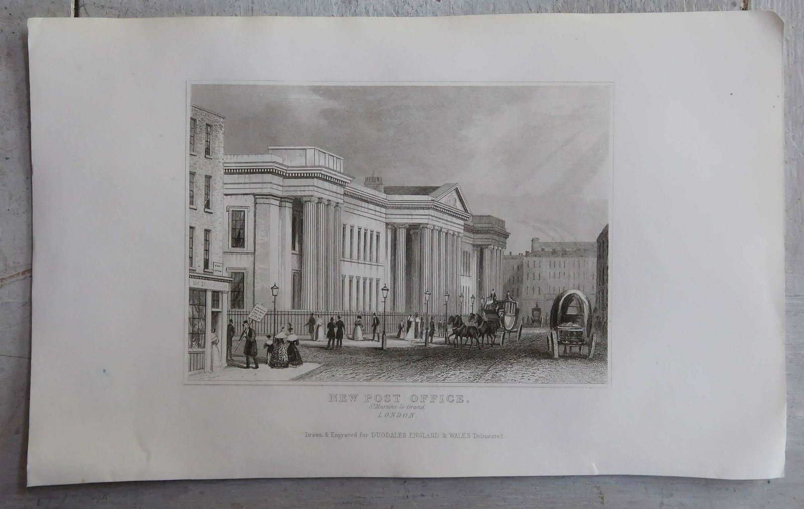 Set Of 15 Antique Architectural Prints, London Buildings, Circa 1840 photo vinterior