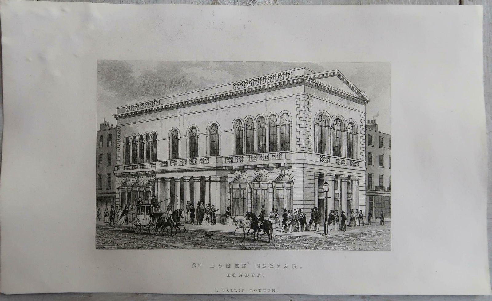 photo vintage Set Of 15 Antique Architectural Prints, London Buildings, Circa 1840