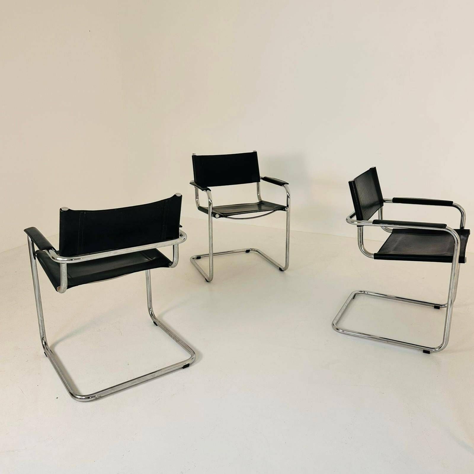photo for sale Set Of 4 Model Mg5 Centro Studi Desk Chair By Mart Stam & Marcel Breuer For Matteo Grassi, 1970s