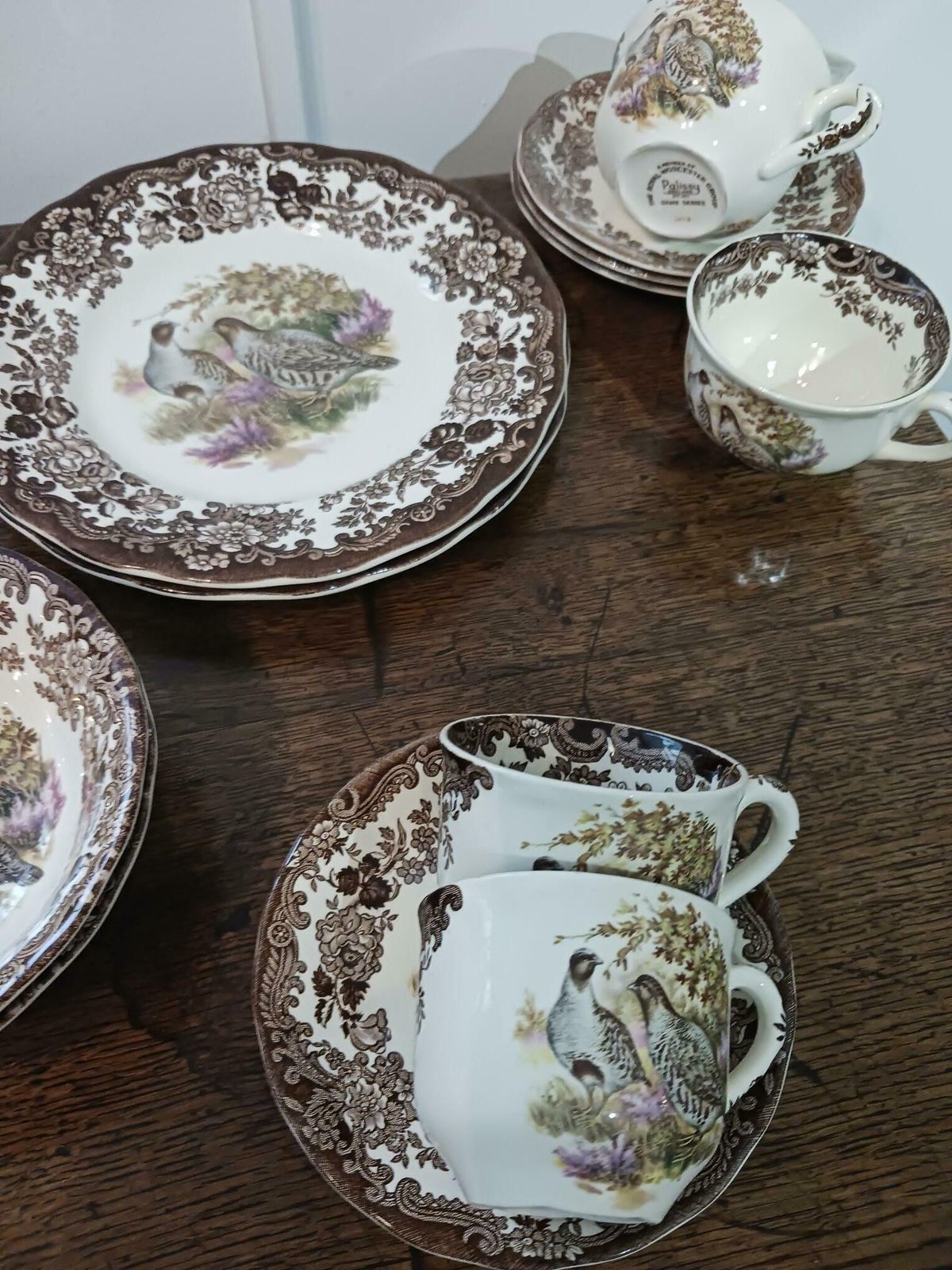 Royal Worcester Pallissy Game Series Birds  6 Person Table Setting photo vinterior