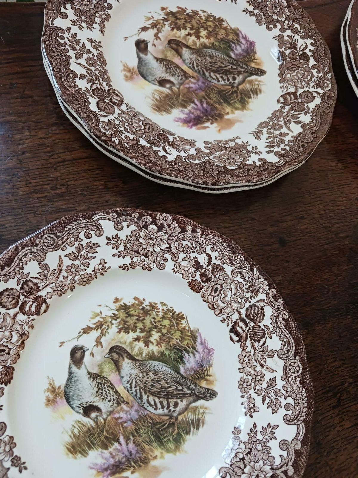 Royal Worcester Pallissy Game Series Birds  6 Person Table Setting photo vintage