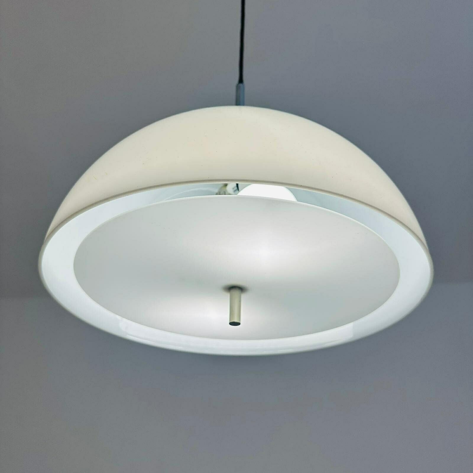 Space Age Dome Pendant White Lamp From The Well Known Manufacturer Staff Leuchten, Germany.