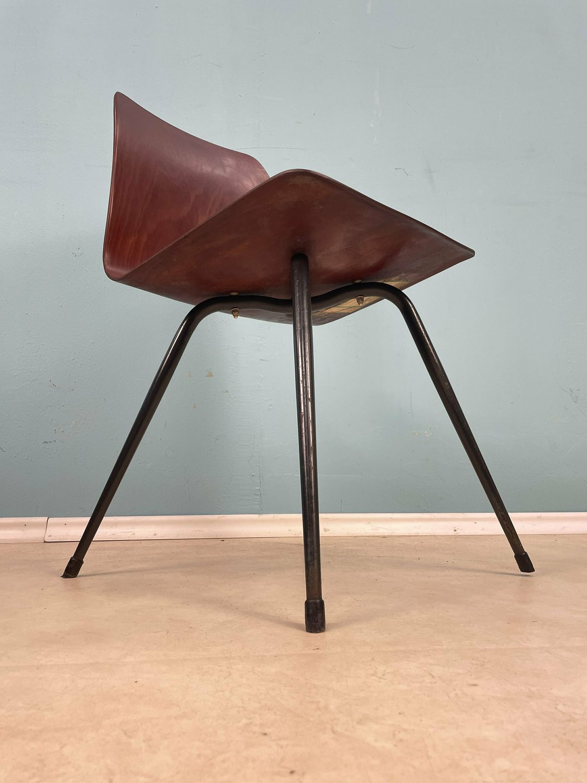 1/5 Mid Century German Chair By Elmar Flötotto In Pagwood photo vintage