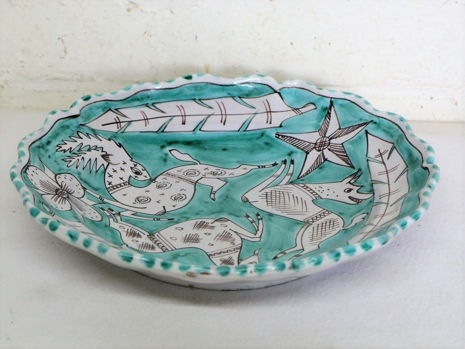 I.C.A.V Giordano Vietri Ceramic Bowl Mid Century 1950s Italian Ceramic photo 95.0