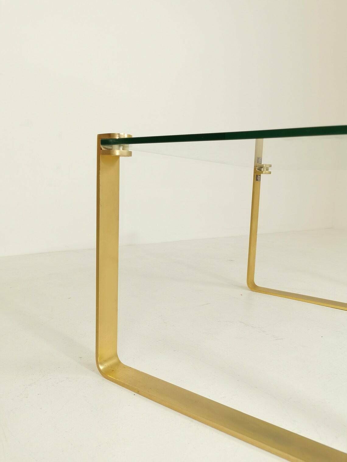Brass Coffee Table By Friedrich Wilhelm Möller For Ronald Schmitt, 1970s photo vintage