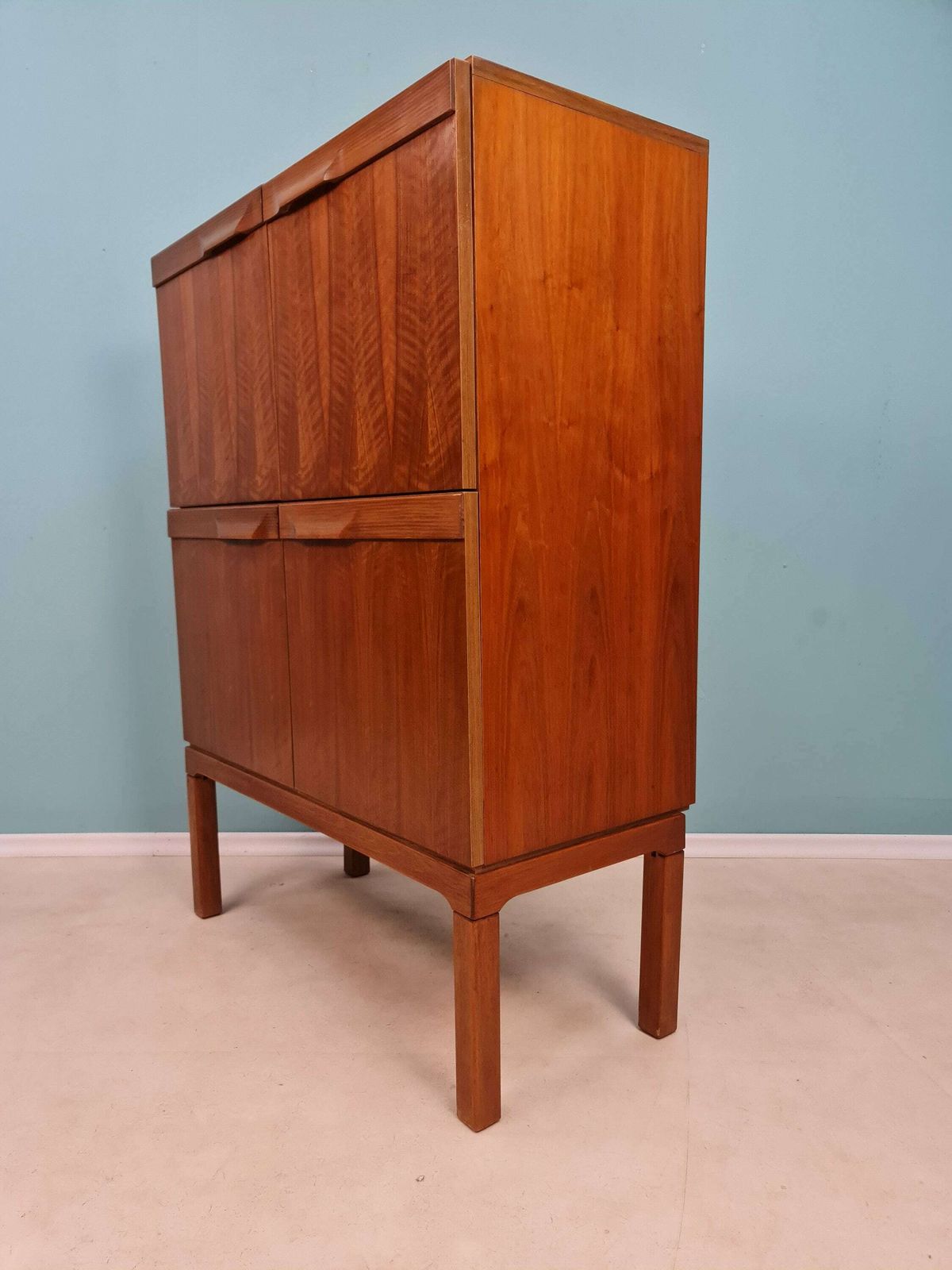 Highboard Walnut Sideboard From The 50s German By Palette Work Furniture Modern Walnut photo vintage