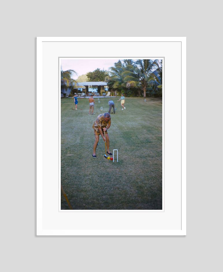 Croquet At The Mill Reef By Toni Frissell Oversize Archival Pigment Print Framed In White