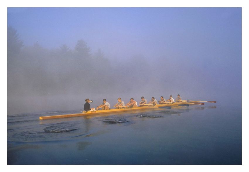 Eight Man Crew By Toni Frissell Oversize Archival Pigment Print Framed In Brown photo furniture