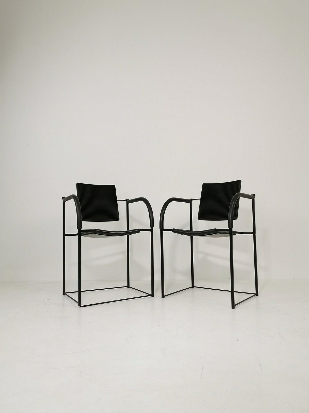 1 Of 2 Maurizio Peregalli "Comoda" Chair For Zeus Noto Minimal Postmodern 1980s photo furniture
