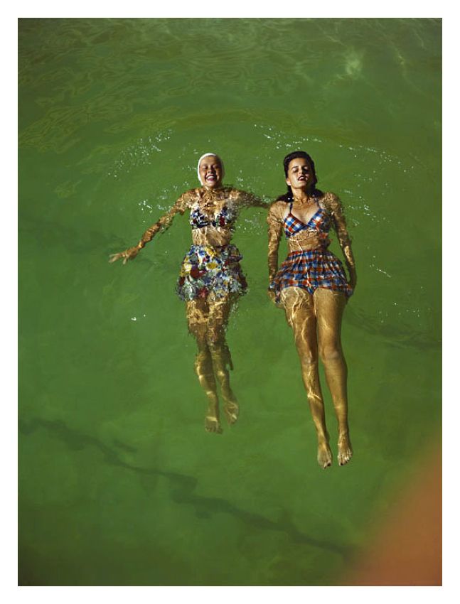 Floating By Toni Frissell Oversize Archival Pigment Print Framed In White photo furniture