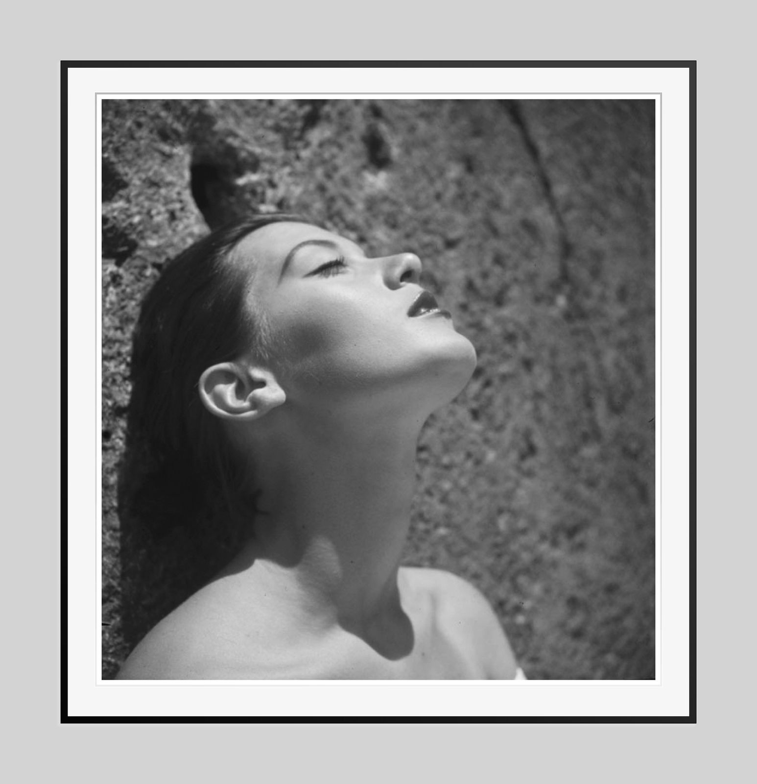 Girl In Lipstick By Toni Frissell Oversize Archival Pigment Print Framed In Black