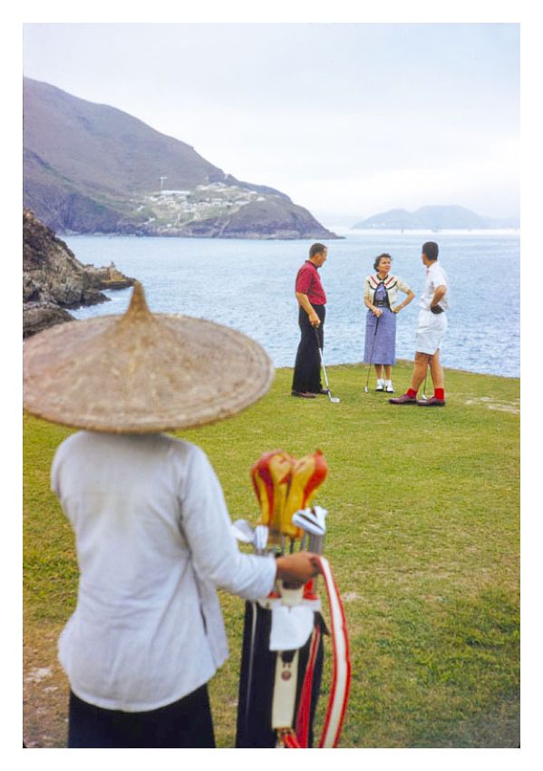 Golf In Hong Kong By Toni Frissell Oversize Archival Pigment Print Framed In White photo furniture