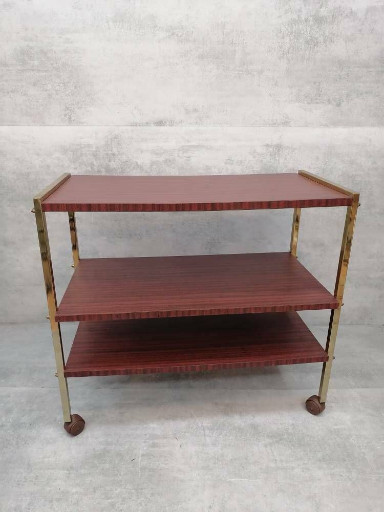 Bauhaus Mid Century Service Cart Table & Trolly 1970s photo Furniture