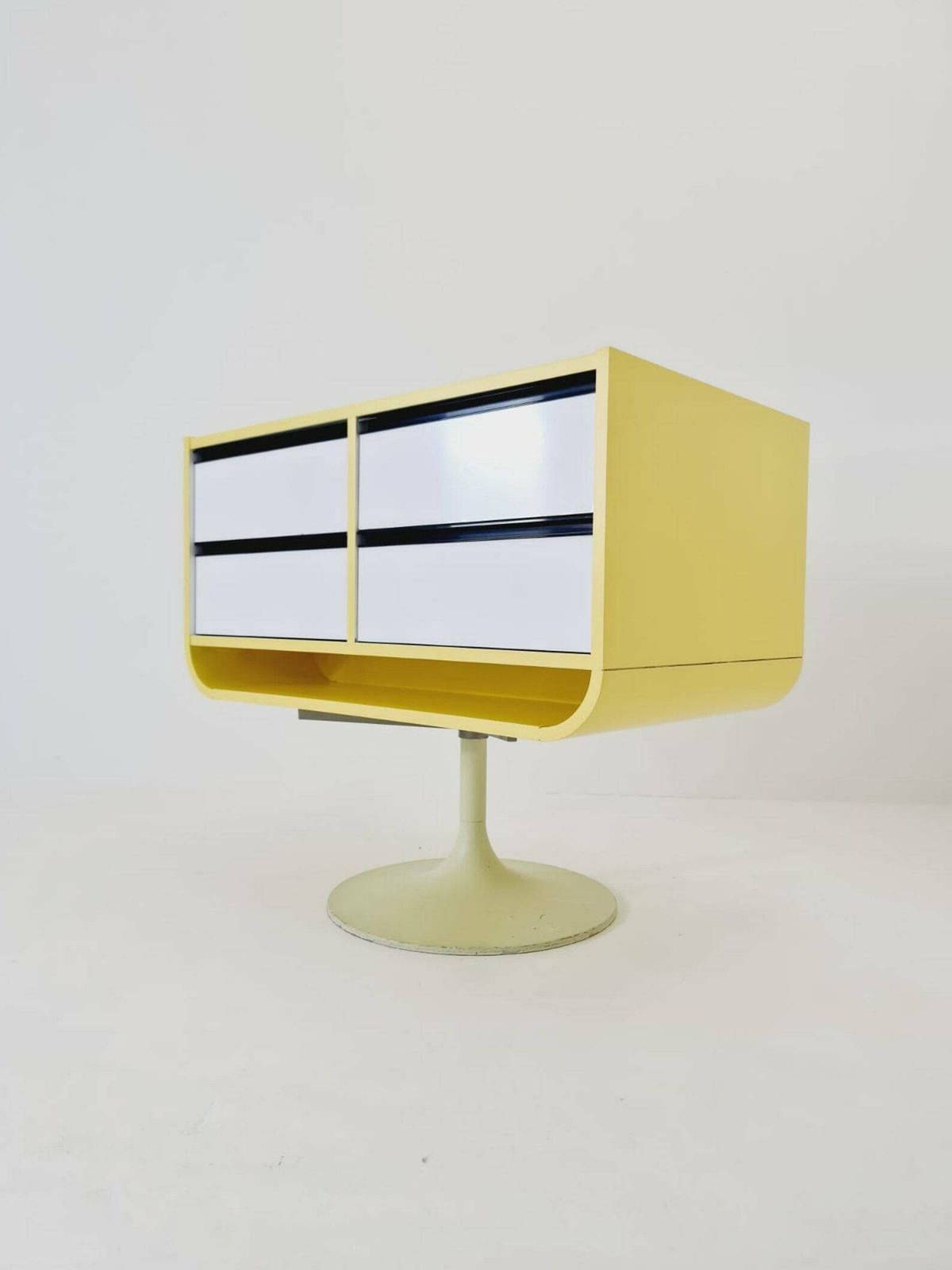 Space Age Mid Century Tulip Show Case Drawers With Glass Front 1970s photo furniture