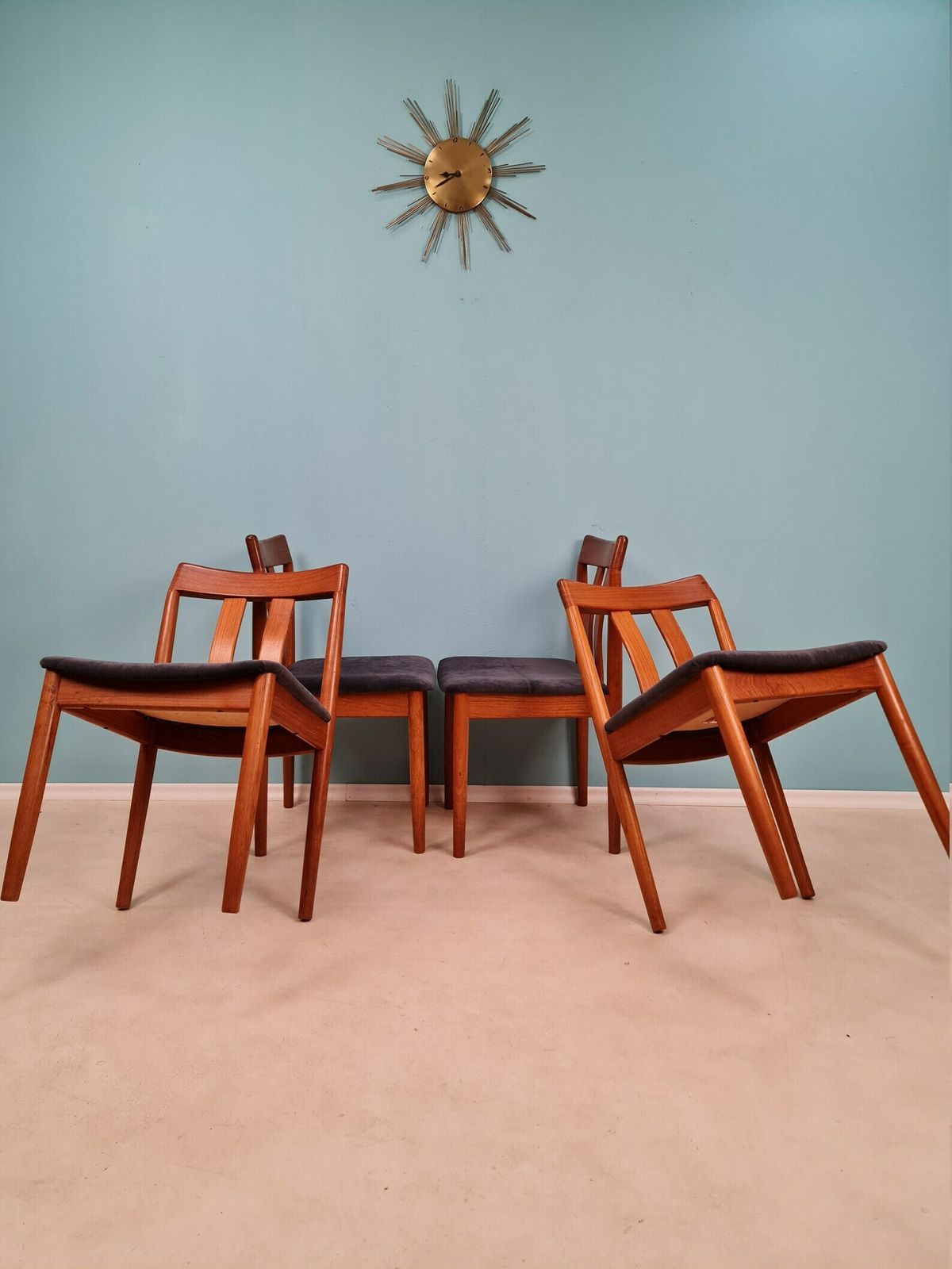 Mid Century Danish Teak Dining Chair By Vamdrup Möbelfabrik 1960s Set Of 4 photo for sale